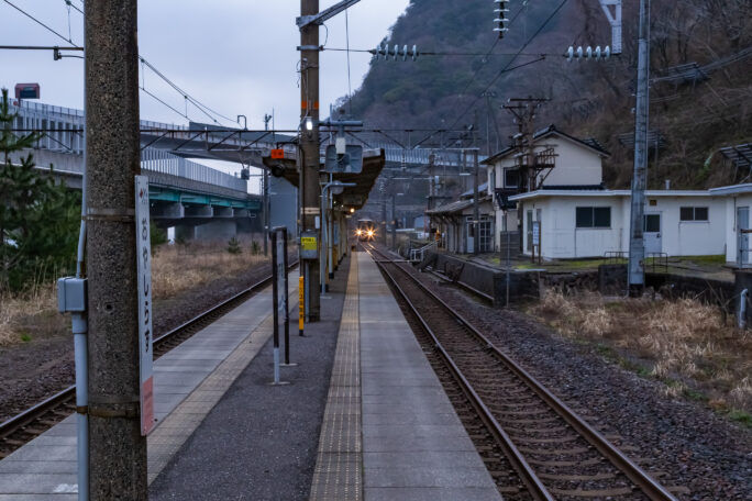 えちごトキめき鉄道日本海ひすいライン・親不知駅（新潟県：2026年3月）