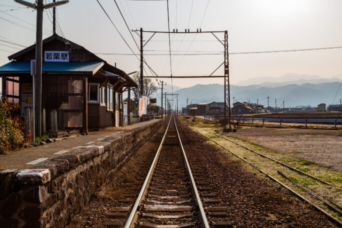 富山地方鉄道本線・若栗駅（富山県：2026年3月）
