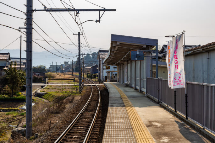 富山地方鉄道本線・荻生駅（富山県：2026年3月）