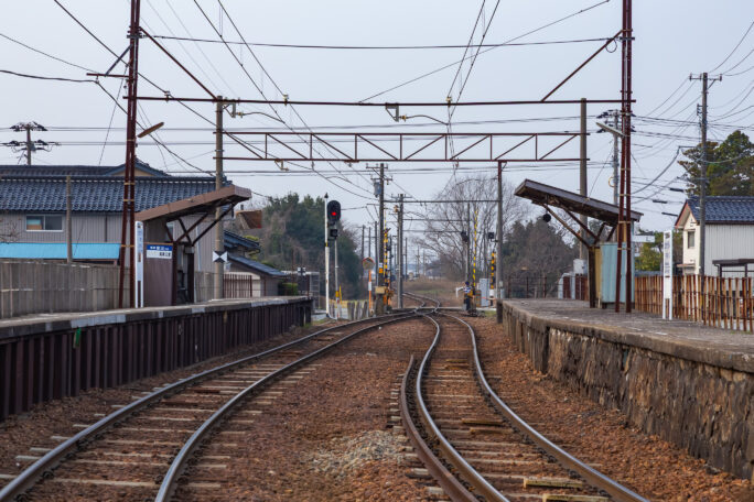 富山地方鉄道本線・中加積駅（富山県：2026年3月）