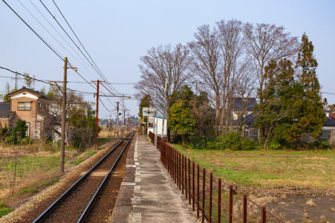 富山地方鉄道本線・越中泉駅（富山県：2026年3月）