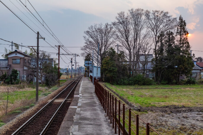 富山地方鉄道本線・越中泉駅（富山県：2026年3月）