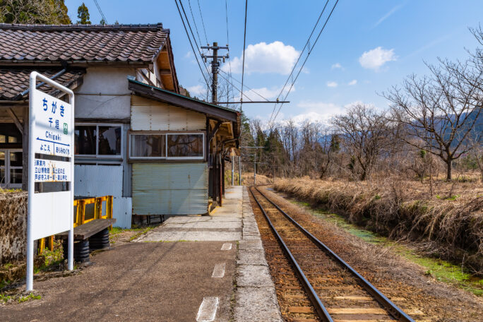 富山地方鉄道立山線・千垣駅（富山県：2026年3月）