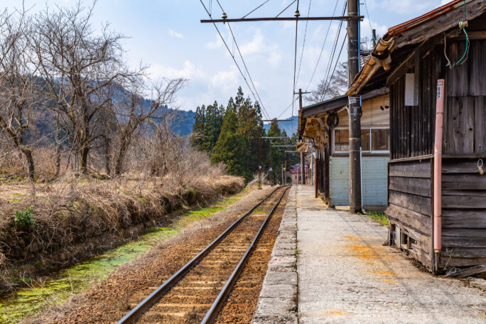 富山地方鉄道立山線・千垣駅（富山県：2026年3月）