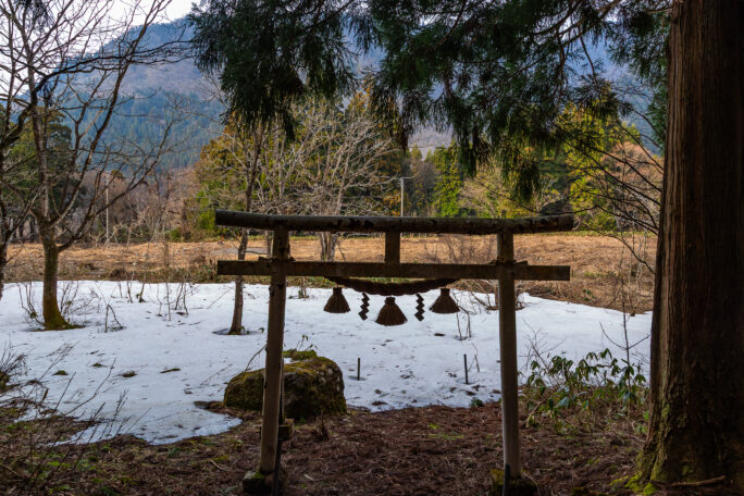 富山地方鉄道立山線・粟巣野駅跡付近・真川神社（富山県：2026年3月）