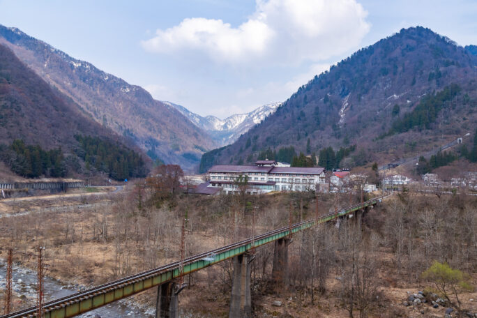 富山地方鉄道立山線・立山駅付近・真川橋梁（富山県：2026年3月）