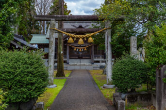 富山地方鉄道笹津線・袋駅跡付近・上袋神明社(富山県:2026年3月)