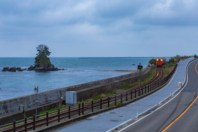 JR氷見線・雨晴駅付近（富山県：2026年4月）