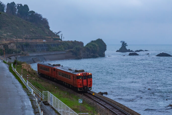 JR氷見線・雨晴駅付近（富山県：2026年4月）