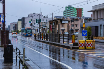 万葉線・高岡軌道線・急患医療センター前停留場（富山県：2026年4月）