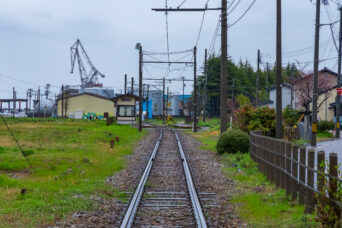 万葉線・高岡軌道線・中伏木停留場（富山県：2026年4月）