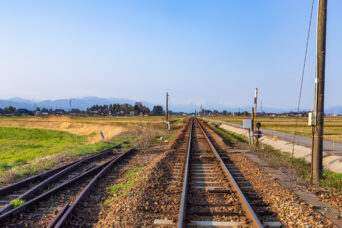JR城端線・二塚駅付近・中越パルプ専用線跡（富山県：2026年4月）