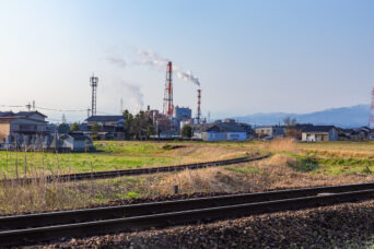JR城端線・二塚駅付近・中越パルプ専用線跡（富山県：2026年4月）