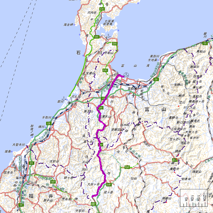 ルート図:ちゃり鉄30号9日目