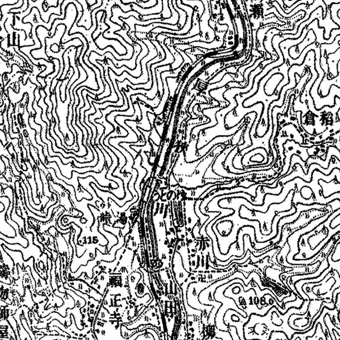 旧版地形図：湯ノ峠駅周辺（1926年8月25日発行）