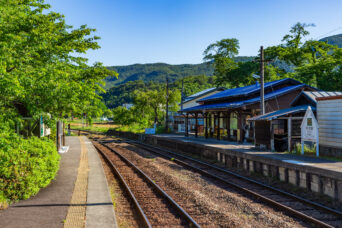 会津鉄道会津線・芦ノ牧温泉駅(福島県:2026年5月)
