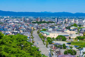 会津・飯盛山から望む会津若松市街地(福島県:2026年5月)
