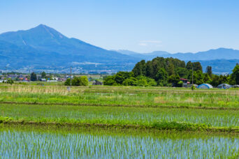 会津・立石田集落付近から望む磐梯山(福島県:2026年5月)