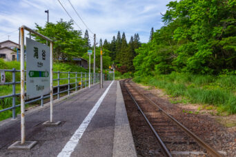 JR只見線・滝谷駅（福島県：2026年5月）