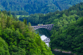 JR只見線・会津桧原～会津西方間・第一只見川橋梁（福島県：2026年5月）