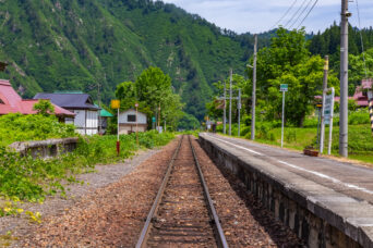 JR只見線・会津中川駅（福島県：2026年5月）