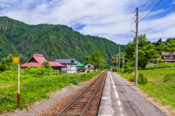 JR只見線・会津中川駅（福島県：2026年5月）
