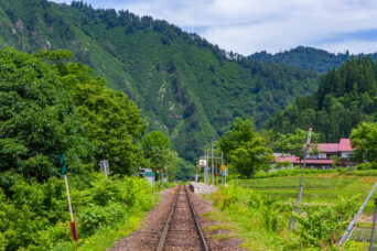 JR只見線・会津中川駅（福島県：2026年5月）