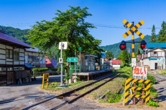 JR只見線・本名駅（福島県：2026年6月）