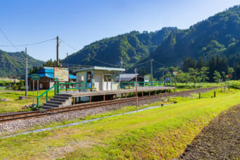JR只見線・会津越川駅（福島県：2026年6月）
