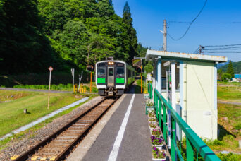 JR只見線・会津越川駅（福島県：2026年6月）