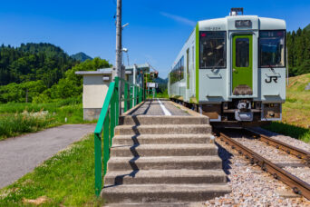 JR只見線・会津塩沢駅（福島県：2026年6月）