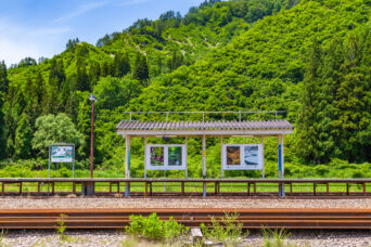 JR只見線・只見駅（福島県：2026年6月）