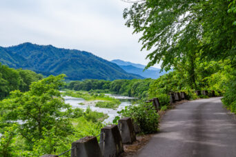 会津・只見・亀岡集落付近・伊南川（福島県：2026年6月）