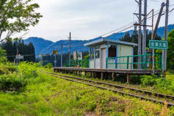JR只見線・会津大塩駅（福島県：2026年6月）