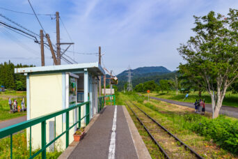 JR只見線・会津大塩駅（福島県：2026年6月）