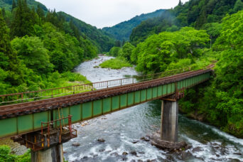 JR只見線・大白川駅付近・第五平石川橋梁(新潟県:2026年6月)