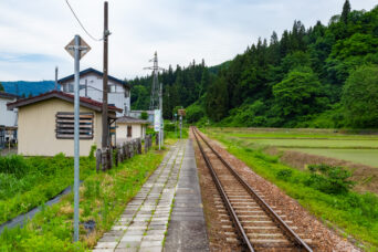 JR只見線・上条駅(新潟県:2026年6月)