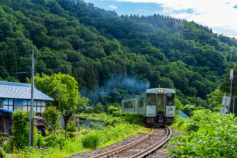 JR飯山線・西大滝駅付近(長野県:2026年6月)