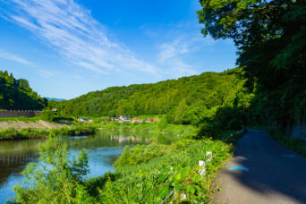 北信・飯山市・常郷集落と千曲川(長野県:2026年6月)