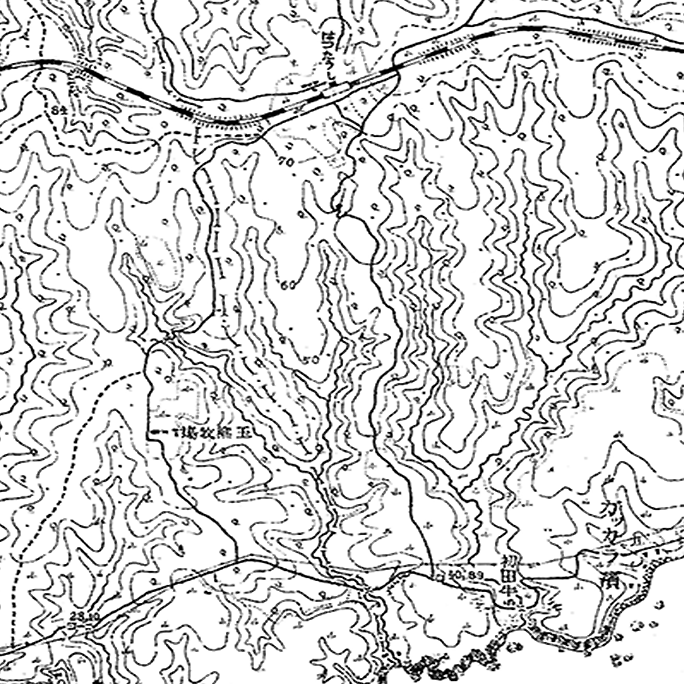 旧版広域地形図：初田牛駅周辺（1923年7月30日発行）