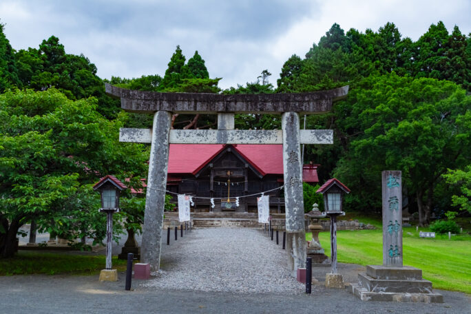 松前城跡の一画にある松前神社