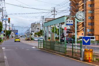 函館市企業局交通部・湯の川線・杉並町停留場(北海道:2026年7月)