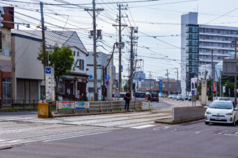 函館市企業局交通部・湯の川線・深堀町停留場(北海道:2026年7月)
