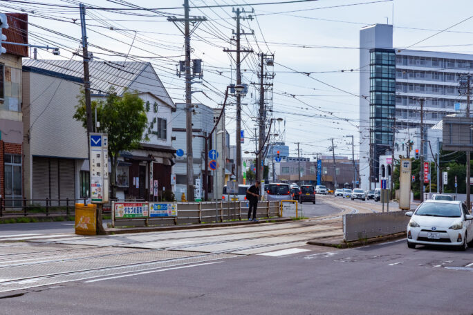 函館市企業局交通部・湯の川線・深堀町停留場（北海道：2026年7月）