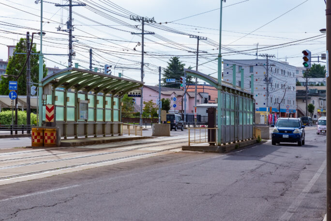 函館市企業局交通部・湯の川線・競馬場前停留場（北海道：2026年7月）