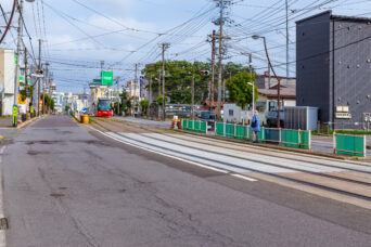 函館市企業局交通部・湯の川線・駒場車庫前停留場(北海道:2026年7月)