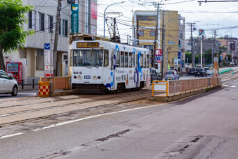 函館市企業局交通部・湯の川線・アリーナ前停留場(北海道:2026年7月)