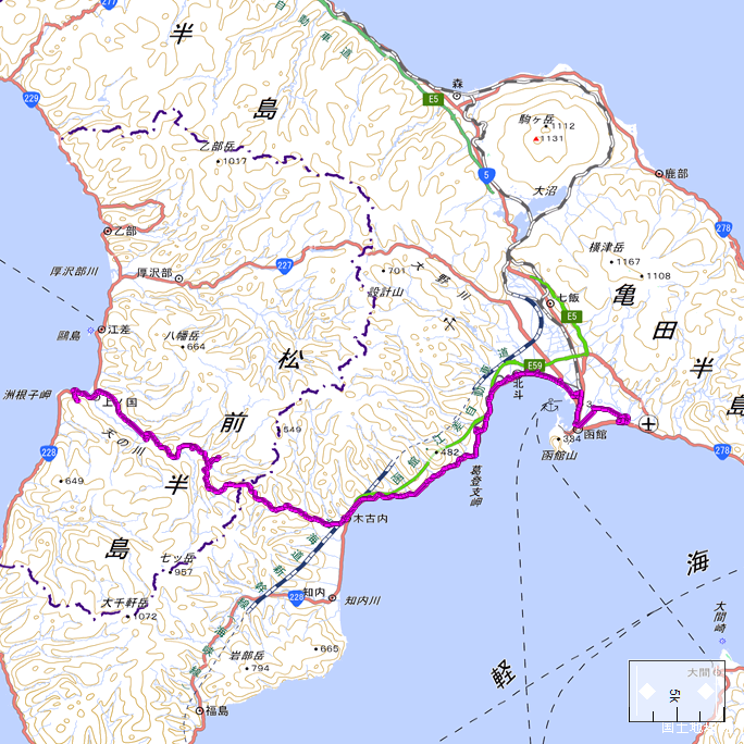 ルート図：ちゃり鉄32号6日目