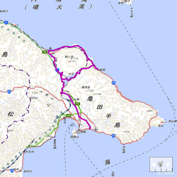 ルート図：ちゃり鉄32号7日目