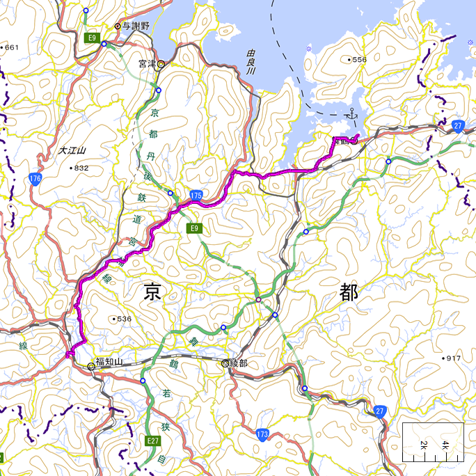ルート図：ちゃり鉄32号12日目